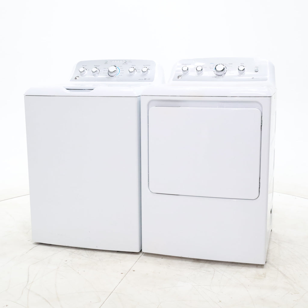 Pictures of ENERGY STAR GE  4.4 cu. ft. Top Load Washing Machine with Infusor Wash System and 7.2 cu. ft. Electric Dryer with HE Sensor Dry - Certified Refurbished - Neu Appliance Outlet - Discount Appliance Outlet in Austin, Tx