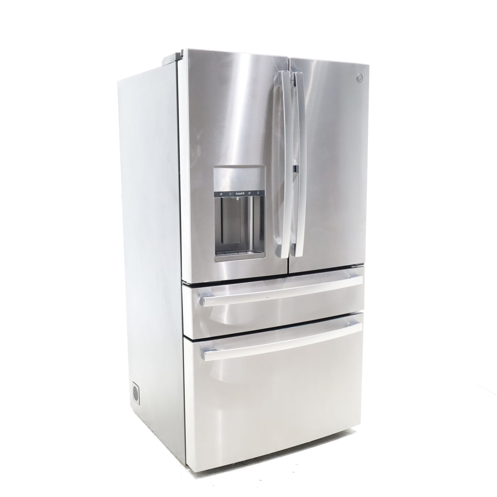 Pictures of 35 5/8" Wide Stainless Steel ENERGY STAR GE Profile 27.9 cu. ft. Smart 4 Door French Door Refrigerator with Door in Door- Scratch & Dent - Minor - Neu Appliance Outlet - Discount Appliance Outlet in Austin, Tx