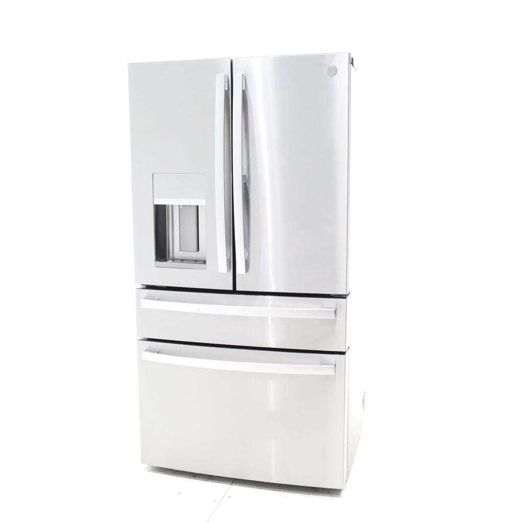 Pictures of 35 5/8" Wide Stainless Steel ENERGY STAR GE Profile 27.9 cu. ft. Smart 4 Door French Door Refrigerator with Door in Door- Scratch & Dent - Minor - Neu Appliance Outlet - Discount Appliance Outlet in Austin, Tx