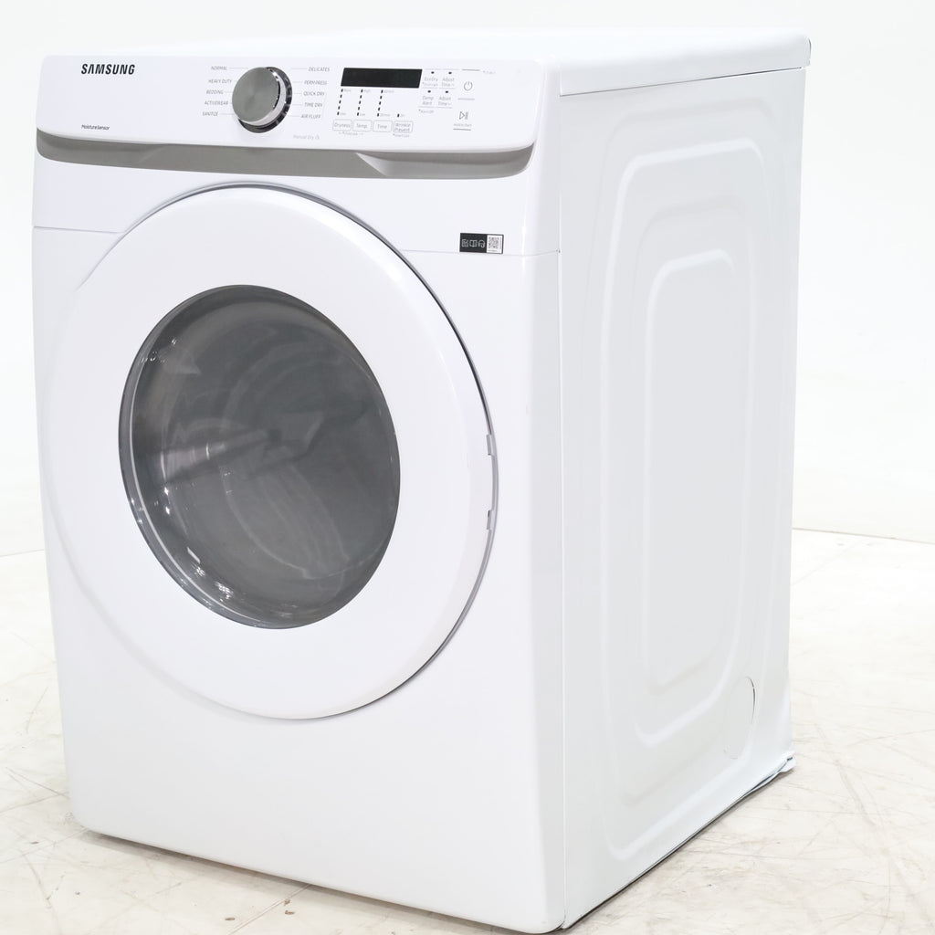 Pictures of White Samsung 7.5 cu. ft. Front Load Electric Dryer with Smart Care - Scratch and Dent - Minor - Neu Appliance Outlet - Discount Appliance Outlet in Austin, Tx