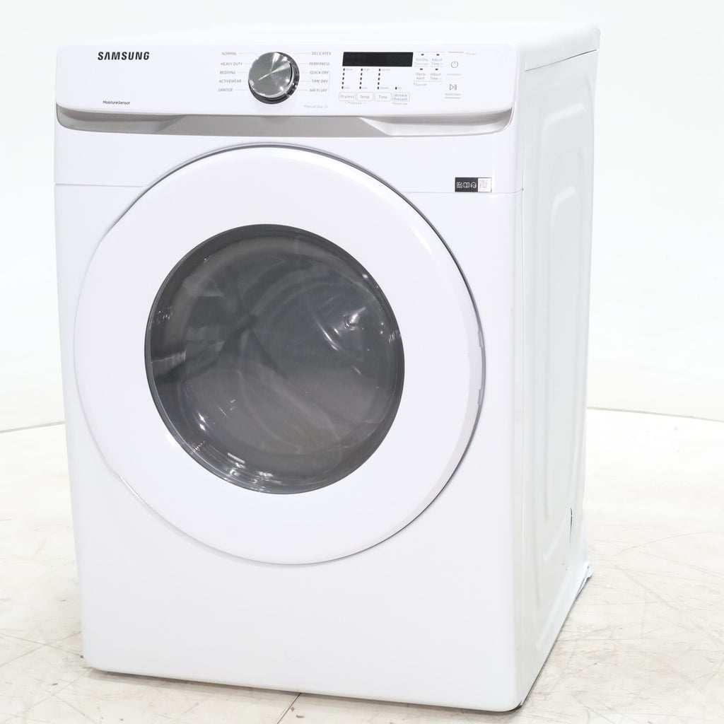 Pictures of White Samsung 7.5 cu. ft. Front Load Electric Dryer with Smart Care - Scratch and Dent - Minor - Neu Appliance Outlet - Discount Appliance Outlet in Austin, Tx