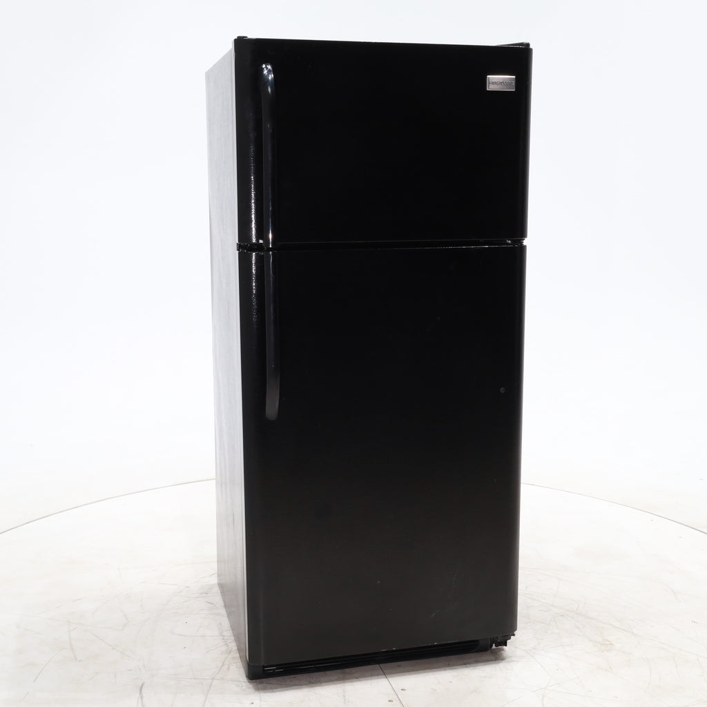 Pictures of 30" Wide Frigidaire 18 cu ft Black Top Freezer and Bottom Refrigerator with Store-More Humidity Controlled Crisper Drawers - Certified Refurbished - Neu Appliance Outlet - Discount Appliance Outlet in Austin, Tx