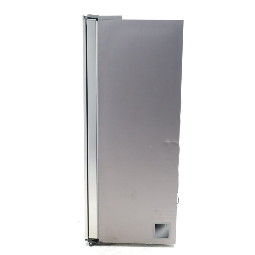 Pictures of Samsung 22 cu. ft. Food Showcase Counter Depth ENERGY STAR Side-by-Side Refrigerator with Metal Cooling in Stainless Steel - Certified Refurbished - Neu Appliance Outlet - Discount Appliance Outlet in Austin, Tx