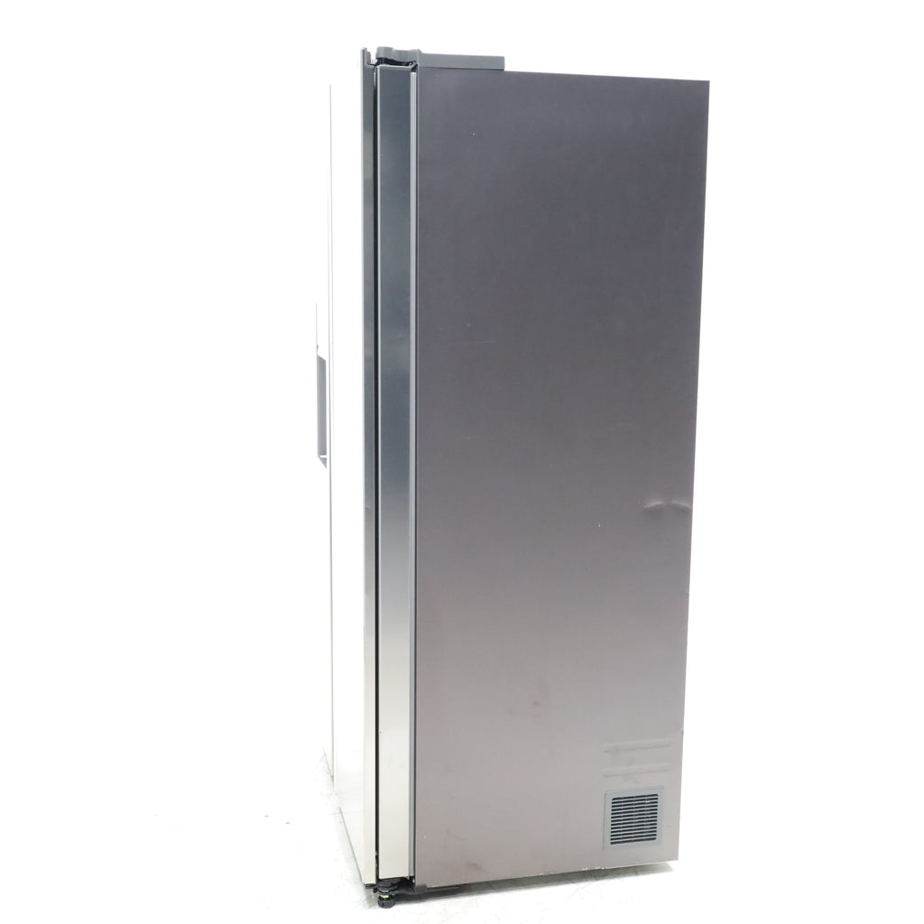 Pictures of Samsung 22 cu. ft. Food Showcase Counter Depth ENERGY STAR Side-by-Side Refrigerator with Metal Cooling in Stainless Steel - Certified Refurbished - Neu Appliance Outlet - Discount Appliance Outlet in Austin, Tx