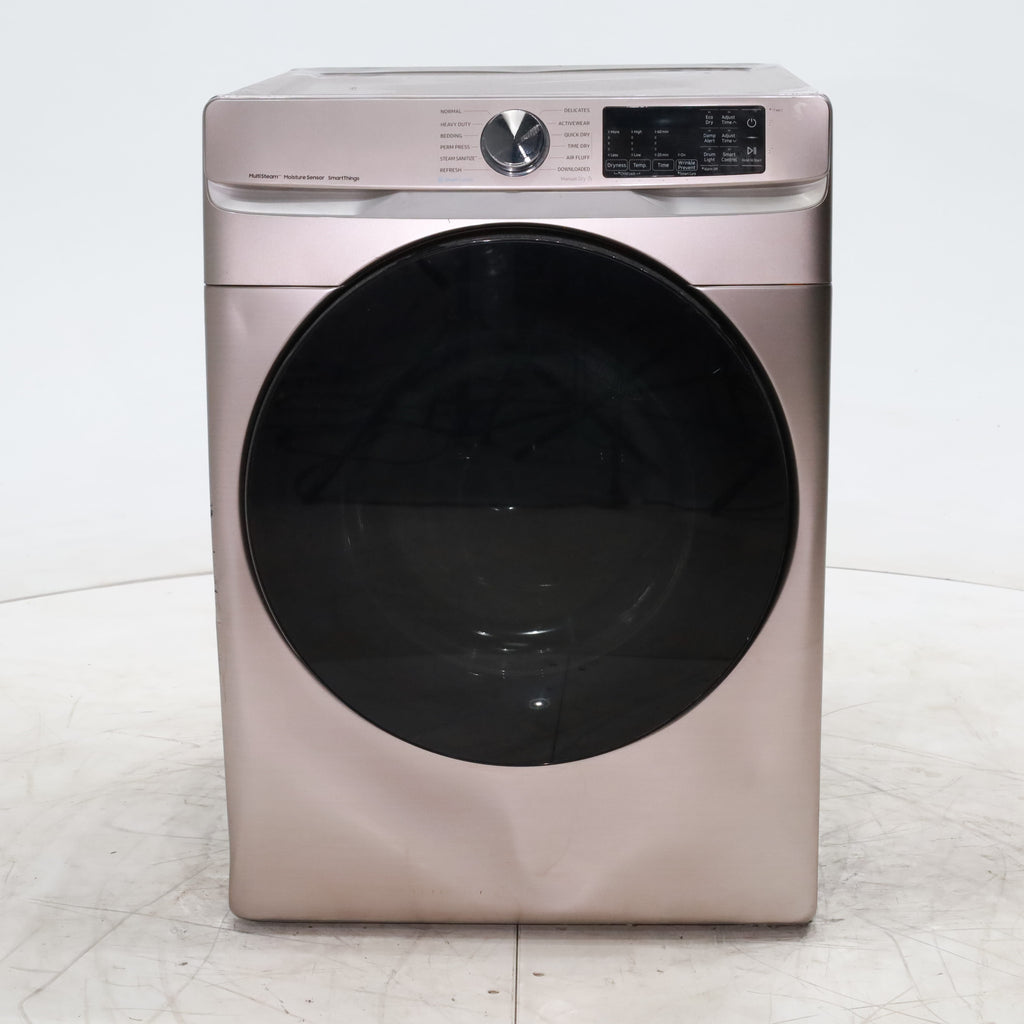 Pictures of Champagne Samsung 7.5 cu. ft. Front Load Electric Dryer with Steam Sanitize+ - Scratch & Dent - Minor - Neu Appliance Outlet - Discount Appliance Outlet in Austin, Tx