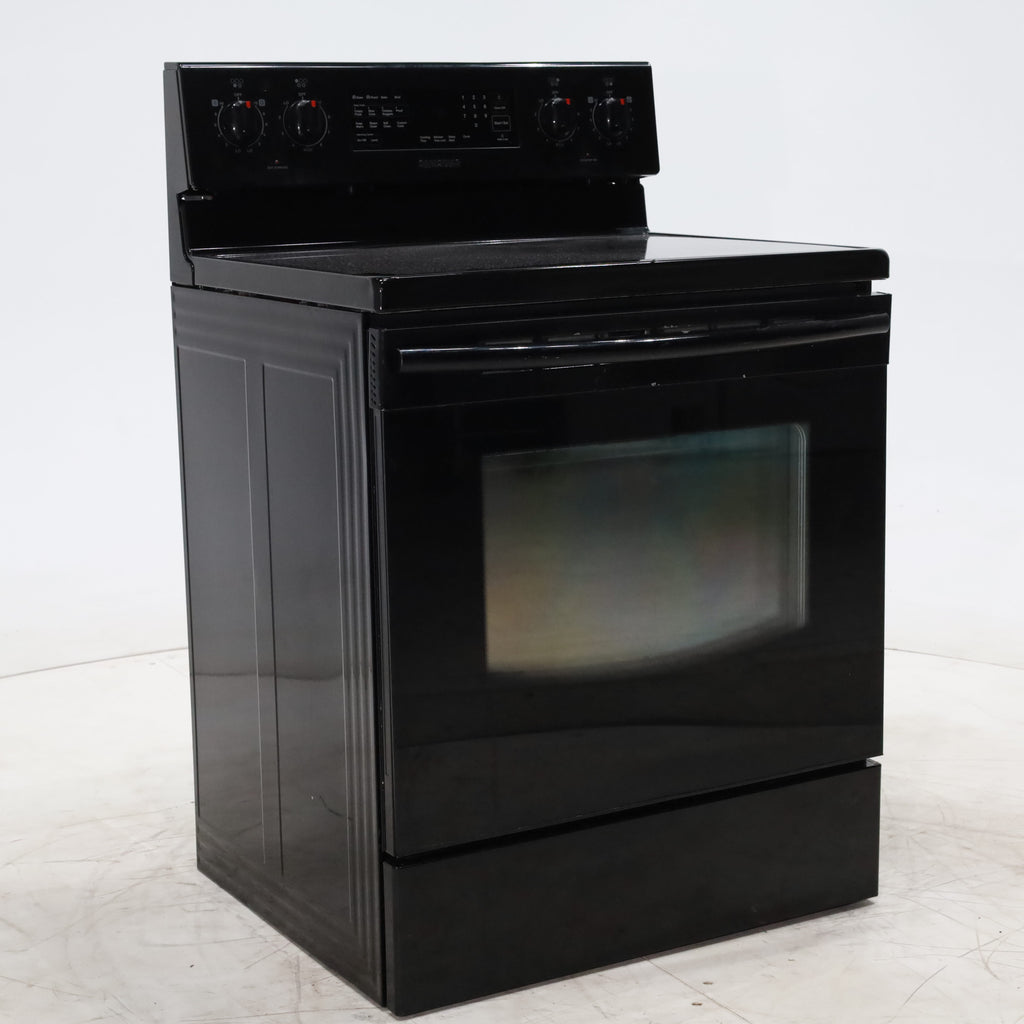 Pictures of Samsung Black 30inch Electric Glass Top Range with 5 Radiant Elements and True Fan Convection - Certified Refurbished - Neu Appliance Outlet - Discount Appliance Outlet in Austin, Tx