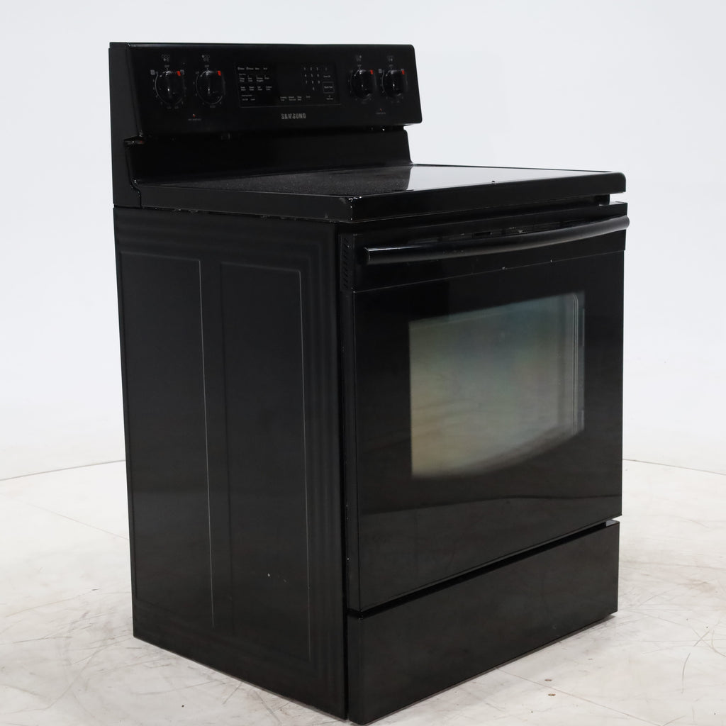 Pictures of Samsung Black 30inch Electric Glass Top Range with 5 Radiant Elements and True Fan Convection - Certified Refurbished - Neu Appliance Outlet - Discount Appliance Outlet in Austin, Tx