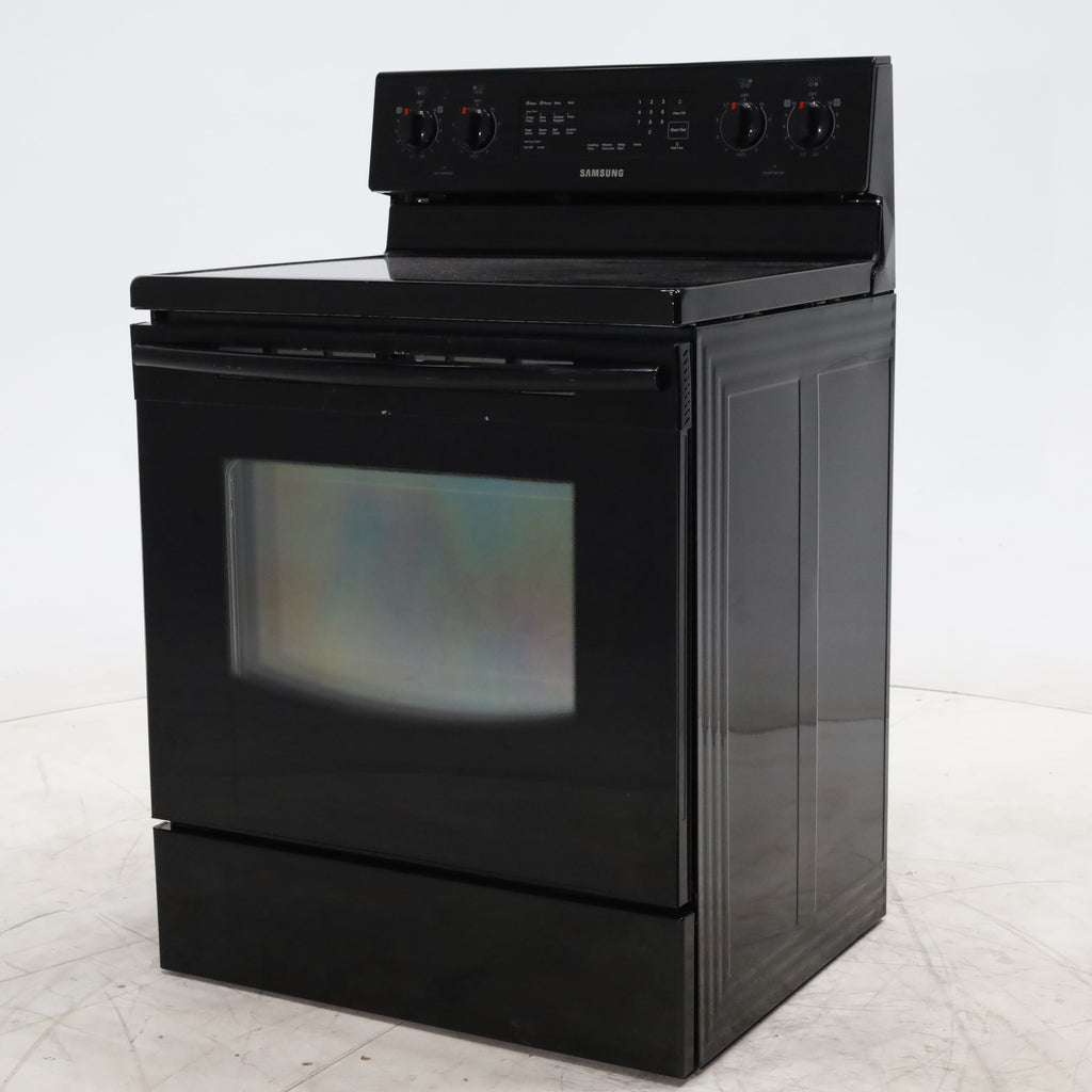 Pictures of Samsung Black 30inch Electric Glass Top Range with 5 Radiant Elements and True Fan Convection - Certified Refurbished - Neu Appliance Outlet - Discount Appliance Outlet in Austin, Tx