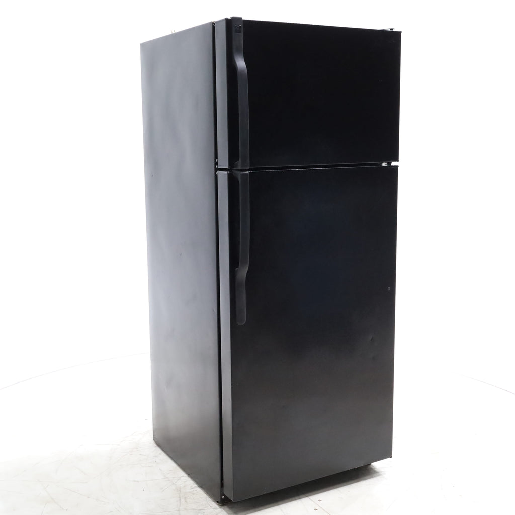 Pictures of 28" Wide GE Black ENERGY STAR 18.1 Cu. Ft. Top-Freezer Refrigerator with Large Door Storage - Certified Refurbished - Neu Appliance Outlet - Discount Appliance Outlet in Austin, Tx