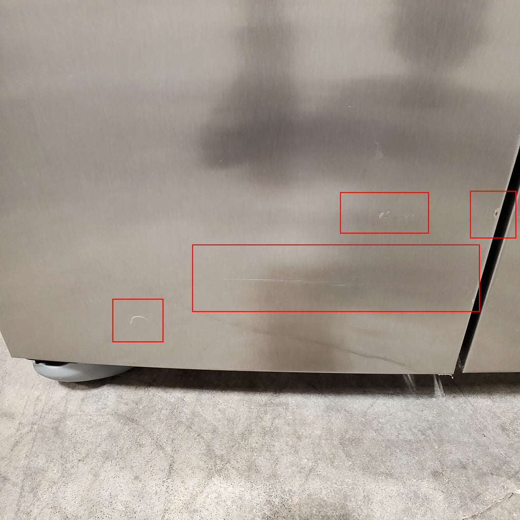 Frigidaire 22.3-cu ft Counter-depth Side-by-Side Refrigerator with Ice Maker (Fingerprint Resistant Stainless Steel) ENERGY STAR 4SD455 - GRSC2352AF - Scratch & Dent (Minor)