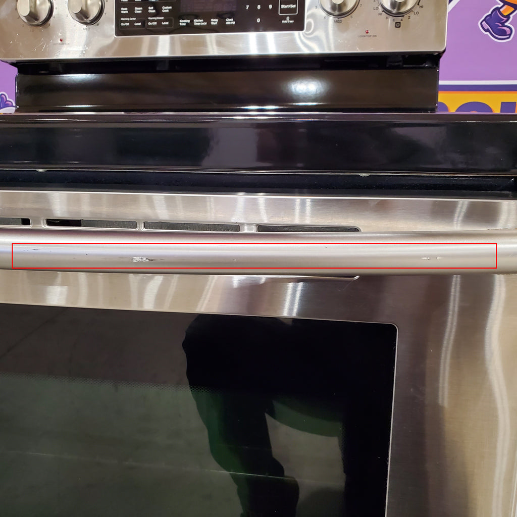 Samsung 30-in Glass Top 5 Elements 5.9-cu ft Self-Cleaning Convection Oven Freestanding Electric Range in Stainless Steel 1CR02115 - NE597R0ABSR - Certified Refurbished