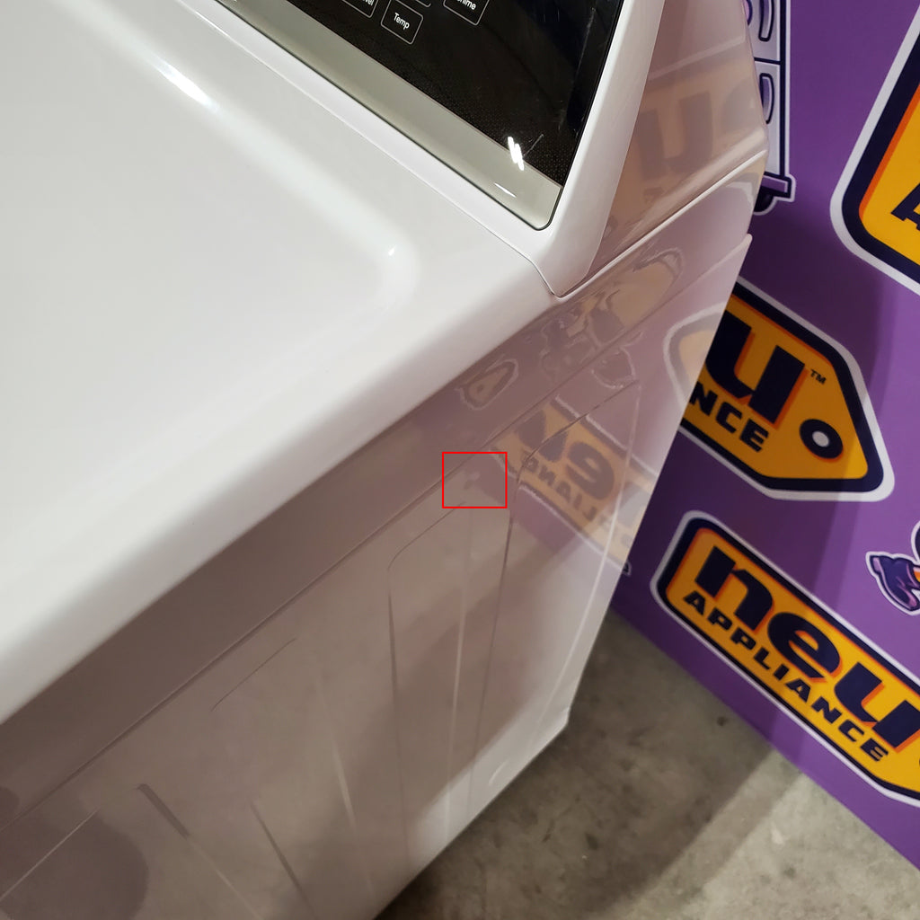 Frigidaire 4.1 Cu. Ft. Top Load Washer with 12 Wash Cycles and Quick Wash Cycle FFTW4120SW - Scratch and Dent (Minor) and Frigidaire 7 Cu. Ft. Electric Dryer in White 16116 - FLVE7523BW - Scratch & Dent (Moderate)