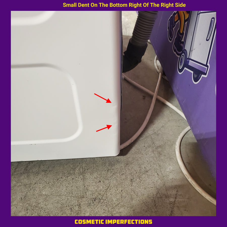 GE White Top Load 4.4 Cu. Ft. Washer with Stainless Steel Basket GTW490ACJWS - Scratch &Dent (Major) and GE White Electric 7.2 Cu. Ft. Dryer with Aluminized Alloy Drum 16253 - GTD45EASJWS - Scratch & Dent (Moderate)