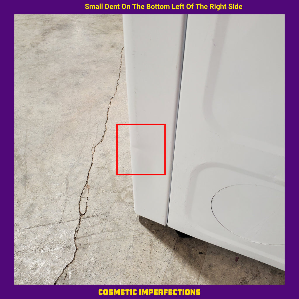 Pictures of GE White Electric 7.2 Cu. Ft. Capacity Dryer with Up to 120 Ft. Venting and Reversible Door 1CR04122 - GTD38EASWWS - Certified Refurbished - Neu Appliance Outlet - Discount Appliance Outlet in Austin, Tx