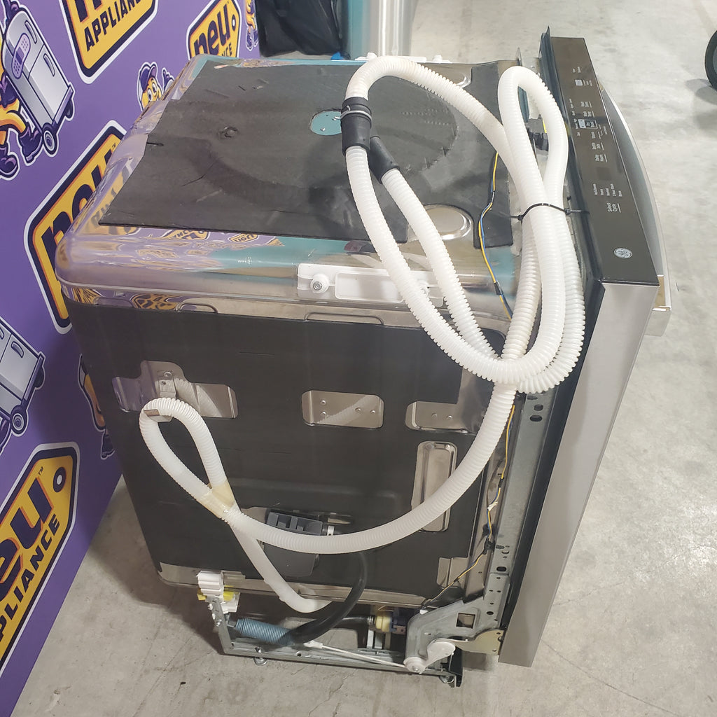 Pictures of GE® Fingerprint Resistant Black Slate ENERGY STAR® Top Control with Stainless Steel Interior Dishwasher with Sanitize Cycle GDT670SFVDS - Scratch & Dent Moderate - Neu Appliance Outlet - Discount Appliance Outlet in Austin, Tx
