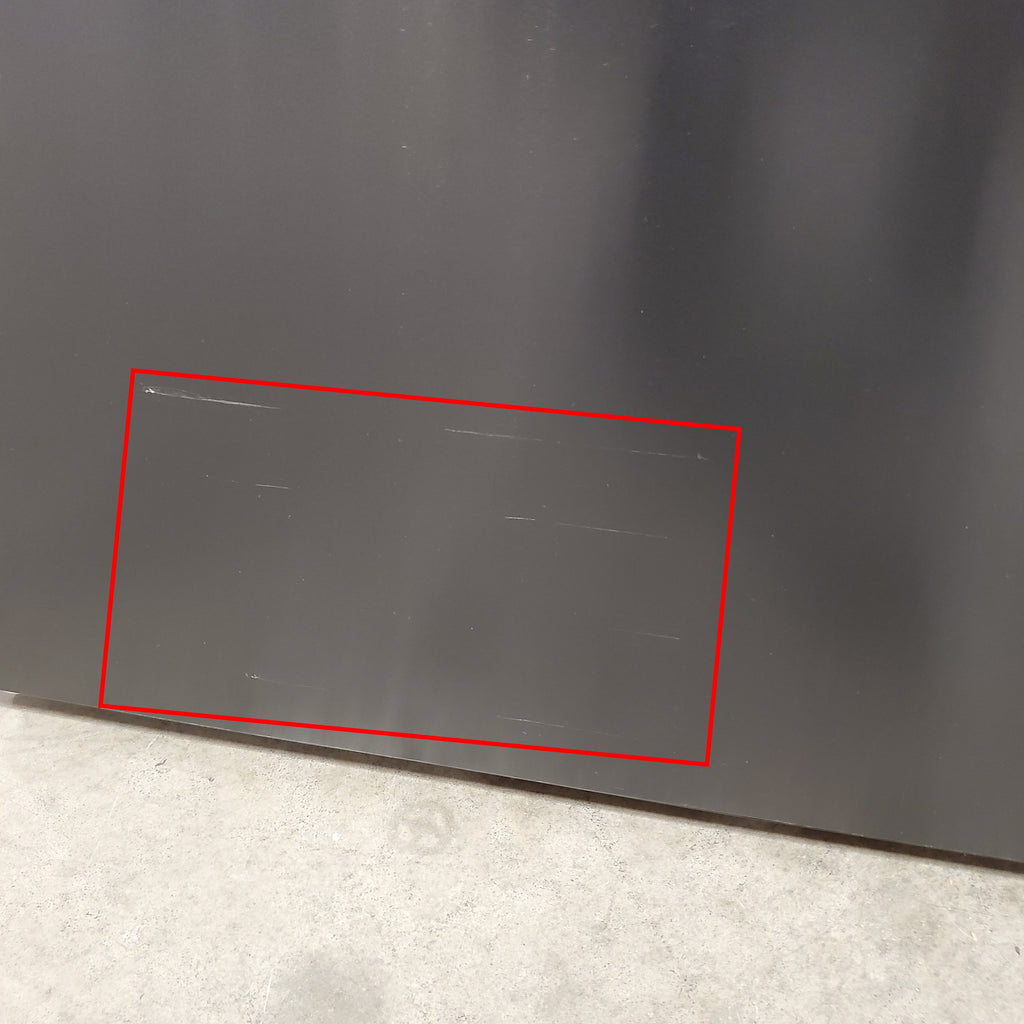 Pictures of Hisense Counter Depth Bottom Freezer 17.2 Cu. Ft. Refrigerator with LED Lighting and Super Cool and Super Freeze in Fingerprint Stainless Steel 22221422 - HRB171N6ASE - Scratch and Dent (Moderate) - Neu Appliance Outlet - Discount Appliance Outlet in Austin, Tx