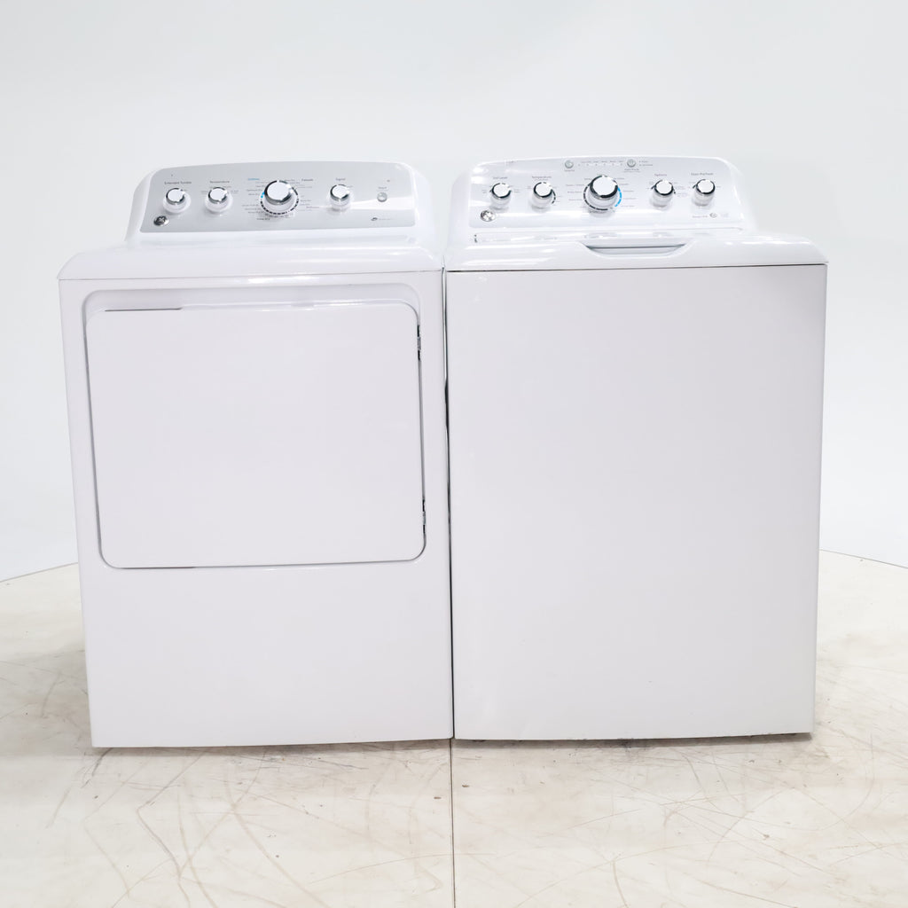 Pictures of ENERGY STAR GE. 4.2 cu. ft. Top Load Washing Machine with Stain Removal Guide and HE GE 7.2 cu. ft. Electric Dryer with HE Sensor Dry - Certified Refurbished - Neu Appliance Outlet - Discount Appliance Outlet in Austin, Tx