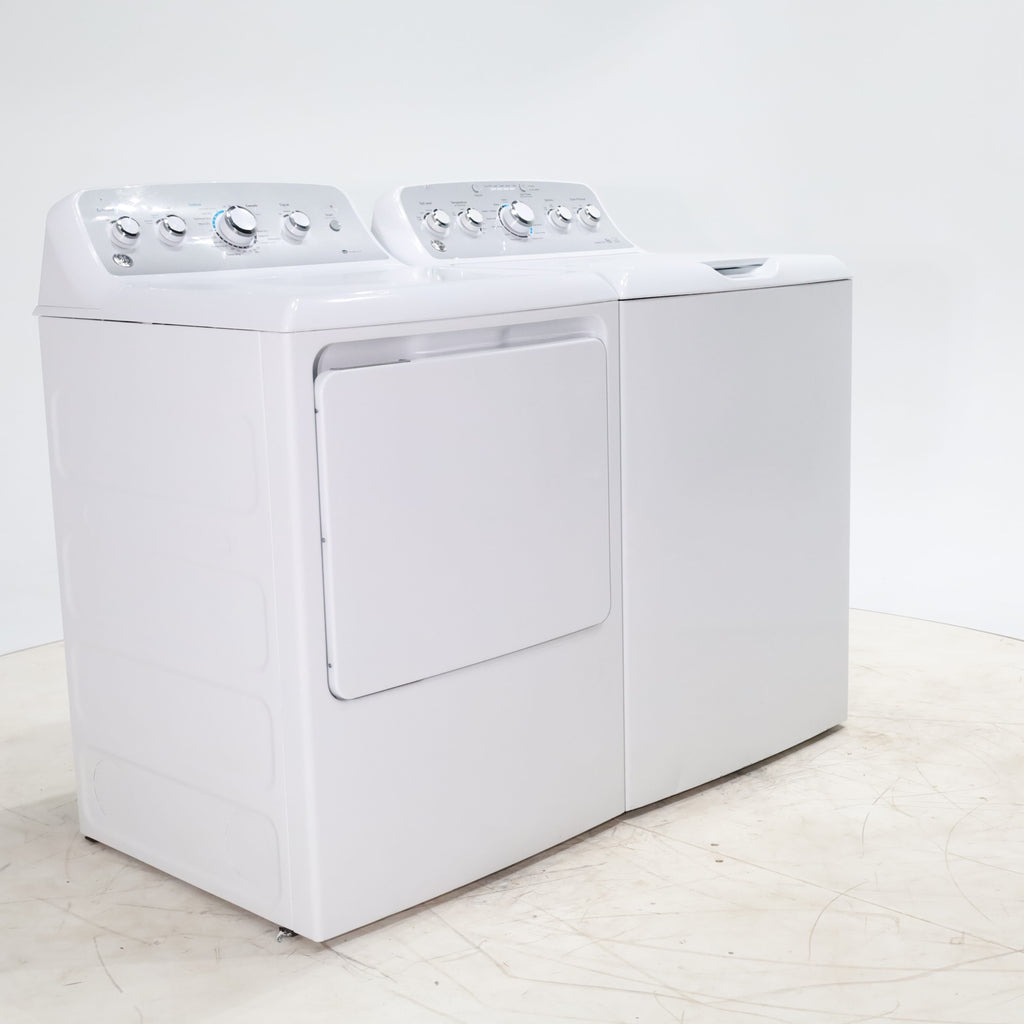 Pictures of ENERGY STAR GE. 4.2 cu. ft. Top Load Washing Machine with Stain Removal Guide and HE GE 7.2 cu. ft. Electric Dryer with HE Sensor Dry - Certified Refurbished - Neu Appliance Outlet - Discount Appliance Outlet in Austin, Tx