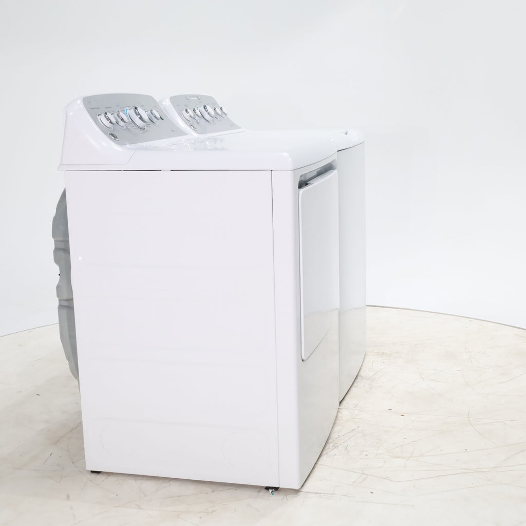 Pictures of ENERGY STAR GE. 4.2 cu. ft. Top Load Washing Machine with Stain Removal Guide and HE GE 7.2 cu. ft. Electric Dryer with HE Sensor Dry - Certified Refurbished - Neu Appliance Outlet - Discount Appliance Outlet in Austin, Tx