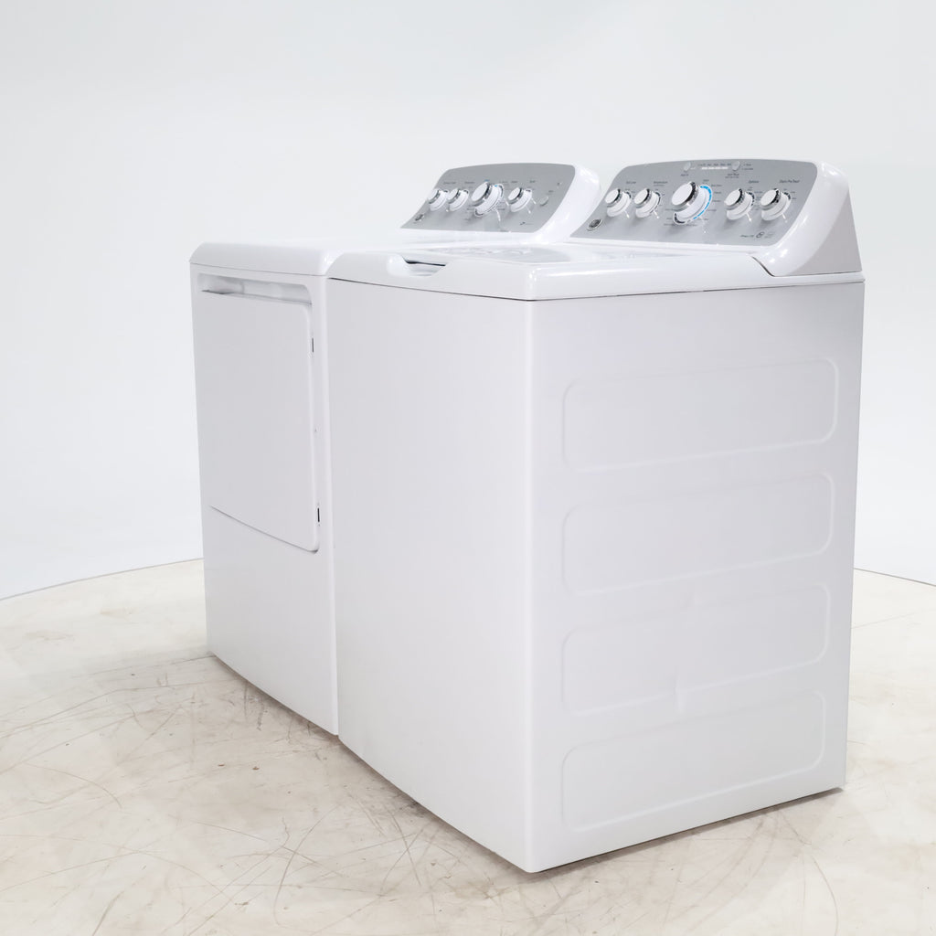 Pictures of ENERGY STAR GE. 4.2 cu. ft. Top Load Washing Machine with Stain Removal Guide and HE GE 7.2 cu. ft. Electric Dryer with HE Sensor Dry - Certified Refurbished - Neu Appliance Outlet - Discount Appliance Outlet in Austin, Tx