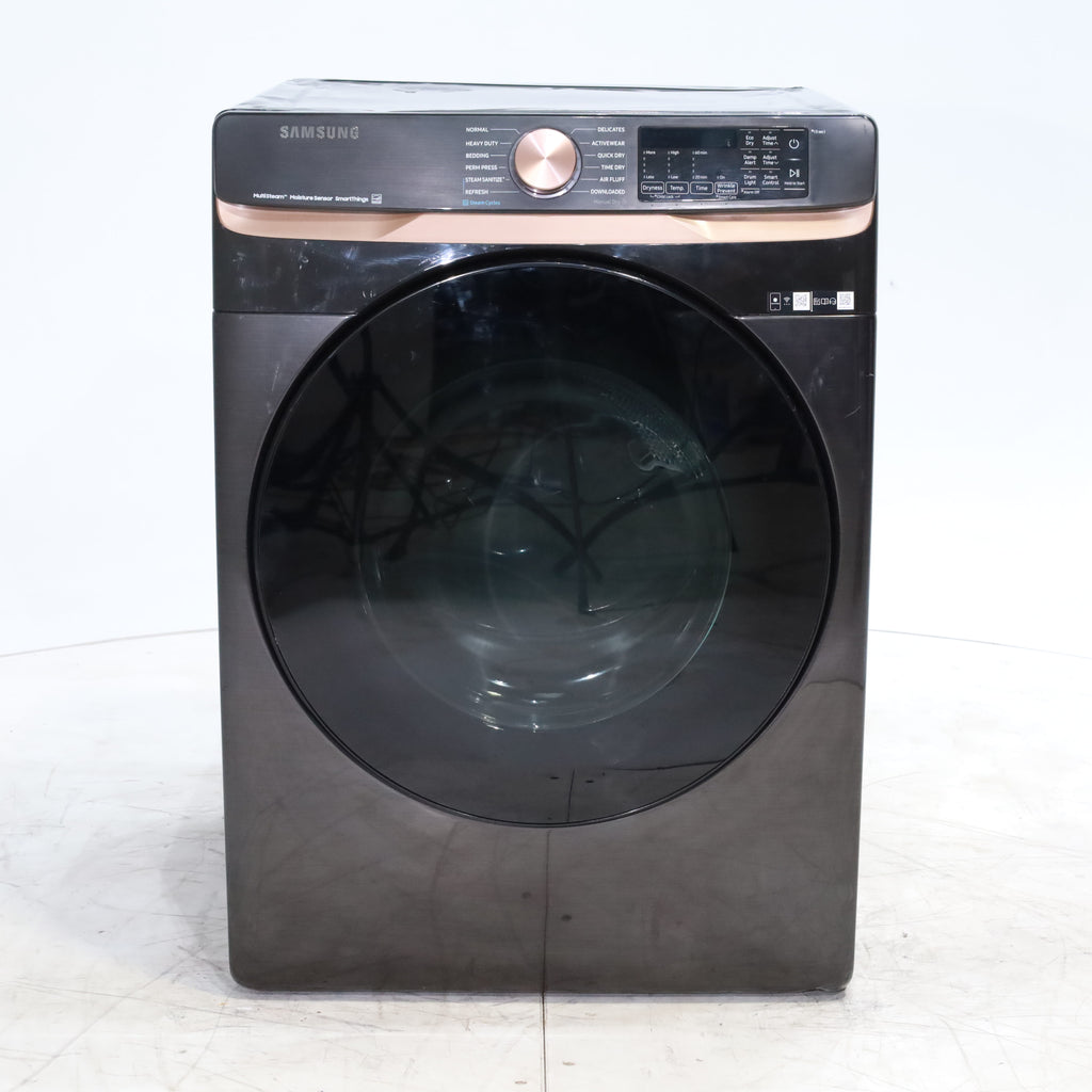 Pictures of Brushed Black ENERGY STAR Samsung 7.5 cu. ft. Frontload Electric Dryer with Steam - Scratch & Dent - Major - Neu Appliance Outlet - Discount Appliance Outlet in Austin, Tx