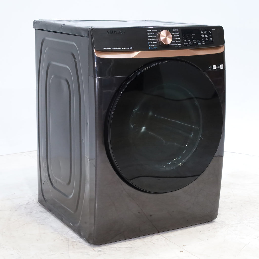 Pictures of Brushed Black ENERGY STAR Samsung 7.5 cu. ft. Frontload Electric Dryer with Steam - Scratch & Dent - Major - Neu Appliance Outlet - Discount Appliance Outlet in Austin, Tx