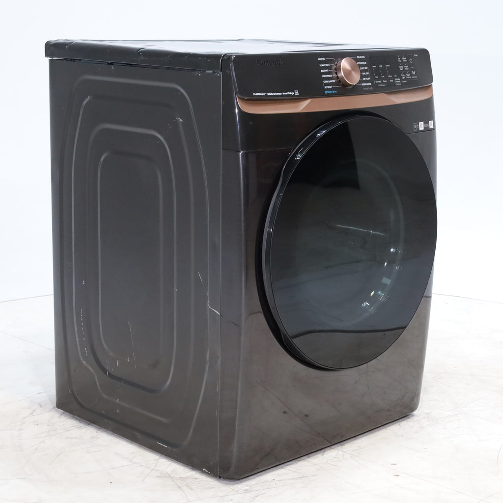 Pictures of Brushed Black ENERGY STAR Samsung 7.5 cu. ft. Frontload Electric Dryer with Steam - Scratch & Dent - Major - Neu Appliance Outlet - Discount Appliance Outlet in Austin, Tx