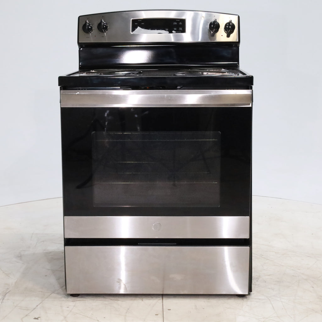 Pictures of GE Statinless Steel 30 inch 4 Elements 5.3-cu ft Self-Cleaning Freestanding Electric Range - Certified Refurbished - Neu Appliance Outlet - Discount Appliance Outlet in Austin, Tx