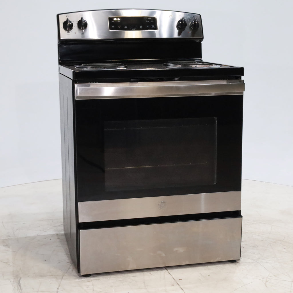 Pictures of GE Statinless Steel 30 inch 4 Elements 5.3-cu ft Self-Cleaning Freestanding Electric Range - Certified Refurbished - Neu Appliance Outlet - Discount Appliance Outlet in Austin, Tx