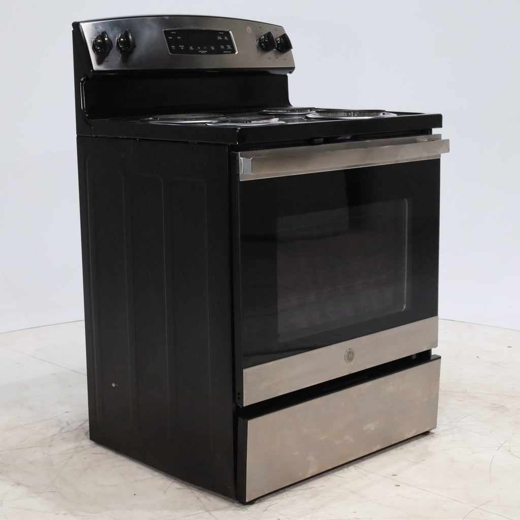 Pictures of GE Statinless Steel 30 inch 4 Elements 5.3-cu ft Self-Cleaning Freestanding Electric Range - Certified Refurbished - Neu Appliance Outlet - Discount Appliance Outlet in Austin, Tx