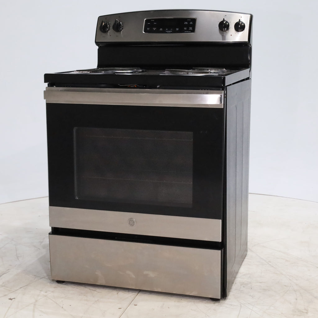 Pictures of GE Statinless Steel 30 inch 4 Elements 5.3-cu ft Self-Cleaning Freestanding Electric Range - Certified Refurbished - Neu Appliance Outlet - Discount Appliance Outlet in Austin, Tx