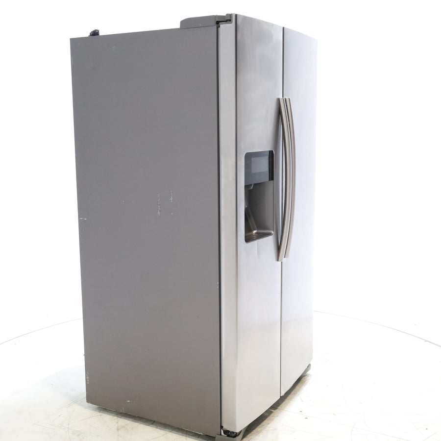 Stainless Steel ENERGY STAR Samsung 24.5 cu. ft. Side by Side Refrigerator with Exterior Ice and Water Dispenser - Certified Refurbished