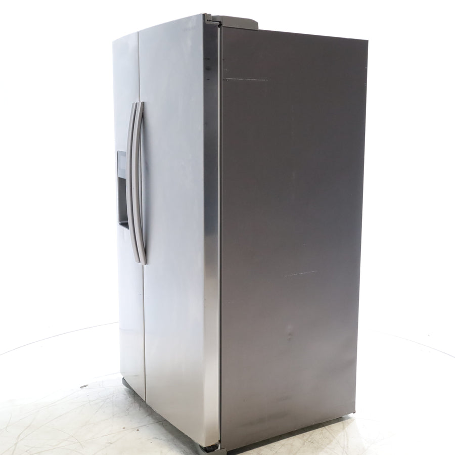 Stainless Steel ENERGY STAR Samsung 24.5 cu. ft. Side by Side Refrigerator with Exterior Ice and Water Dispenser - Certified Refurbished