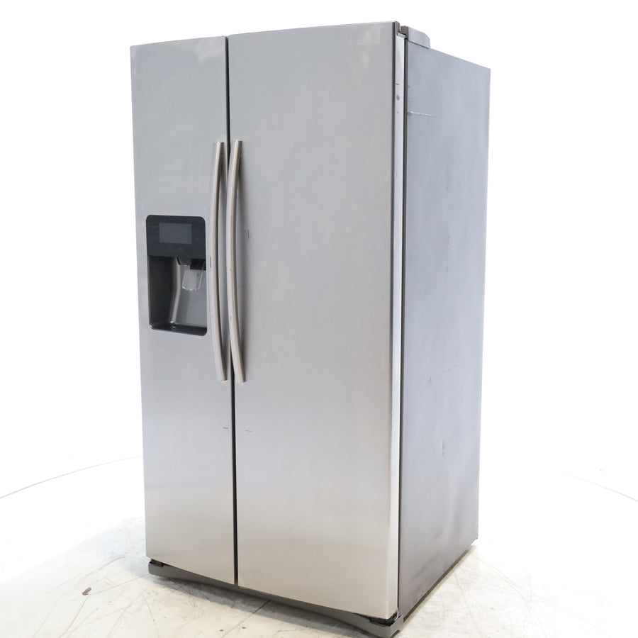 Stainless Steel ENERGY STAR Samsung 24.5 cu. ft. Side by Side Refrigerator with Exterior Ice and Water Dispenser - Certified Refurbished