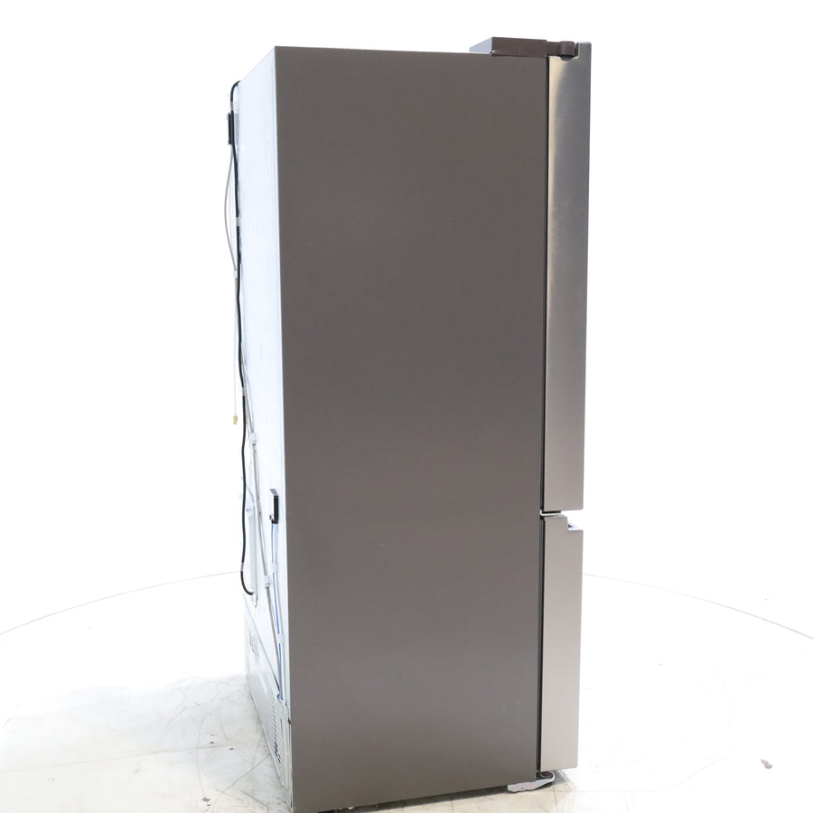 Hisense Fingerprint Resistant Stainless Steel Counter-depth 21.2 cu ft French Door ENERGY STAR Refrigerator with Water and Ice Dispenser - Scratch & Dent - Minor