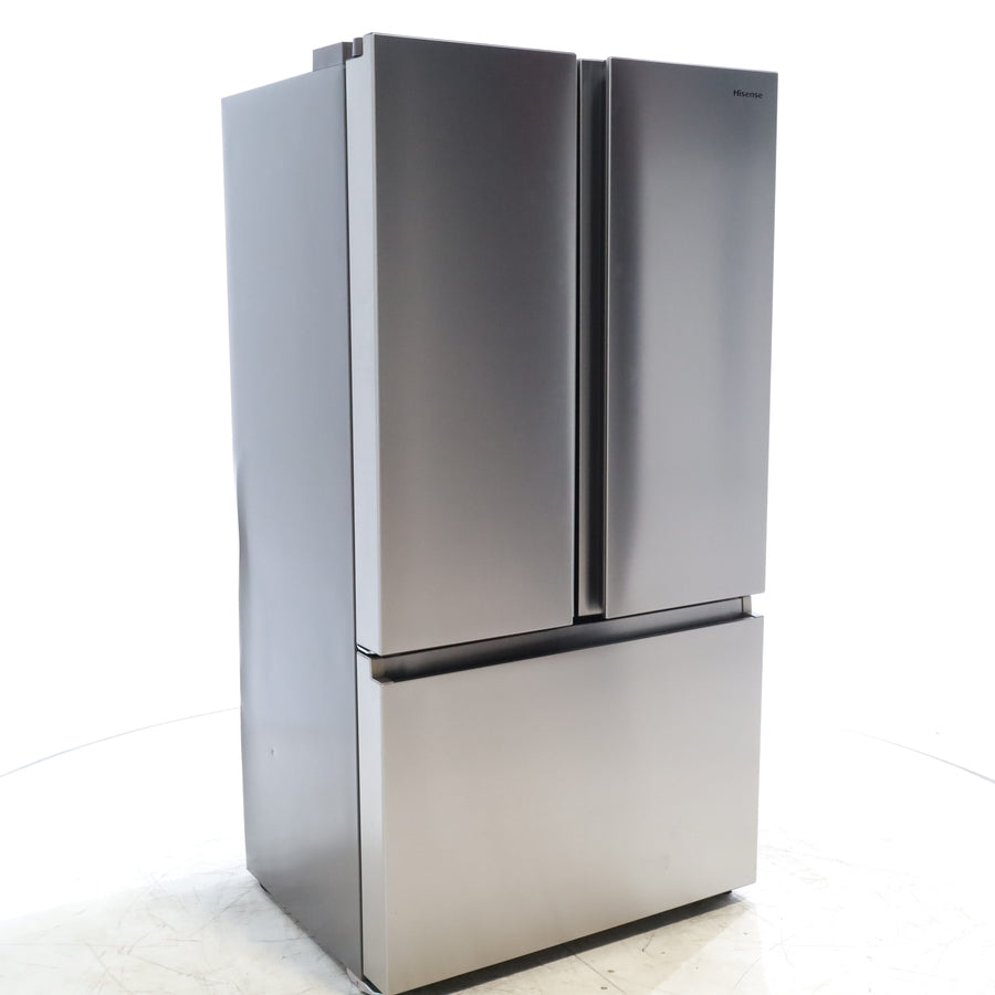 Hisense Fingerprint Resistant Stainless Steel Counter-depth 21.2 cu ft French Door ENERGY STAR Refrigerator with Water and Ice Dispenser - Scratch & Dent - Moderate