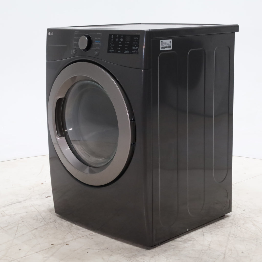 Pictures of LG Black ENERGY STAR 7.4 cu ft Ultra Large Capacity Electric Dryer with FlowSense Duct Detection - Scratch & Dent - Minor - Neu Appliance Outlet - Discount Appliance Outlet in Austin, Tx