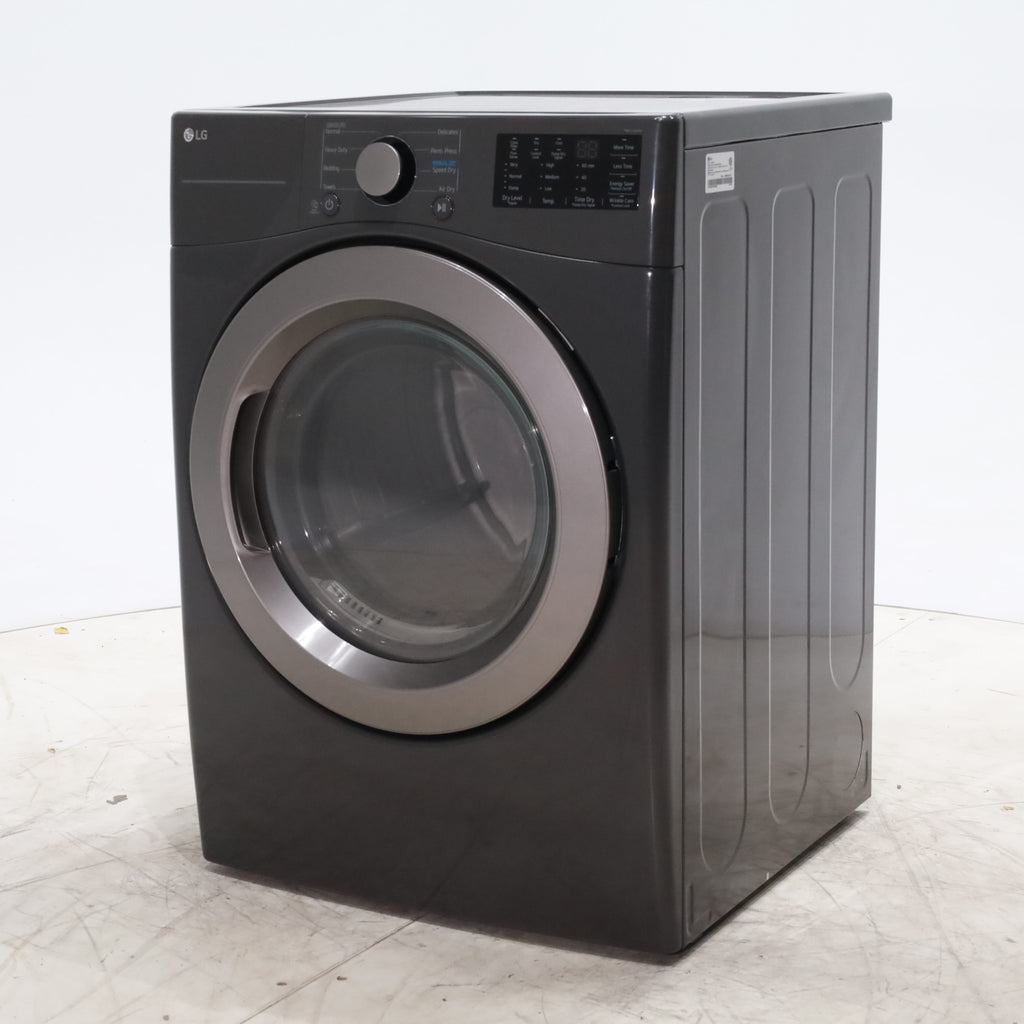 Pictures of LG Black ENERGY STAR 7.4 cu ft Ultra Large Capacity Electric Dryer with FlowSense Duct Detection - Scratch & Dent - Minor - Neu Appliance Outlet - Discount Appliance Outlet in Austin, Tx