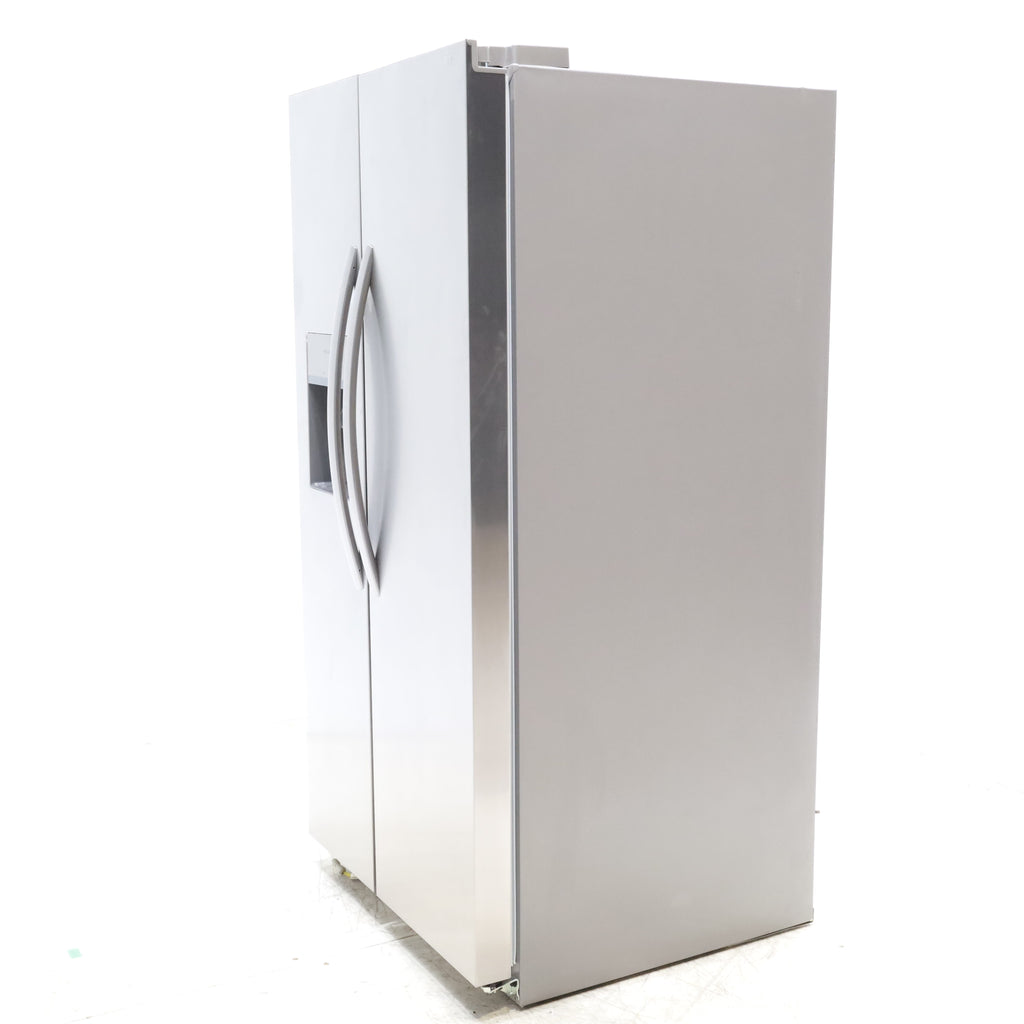 Pictures of 33" Wide Stainless Steel Frigidaire 22.3 cu. ft. ENERGY STAR Side by Side Refrigerator with Exterior Water and Ice Dispenser - Scratch & Dent - Minor - Neu Appliance Outlet - Discount Appliance Outlet in Austin, Tx