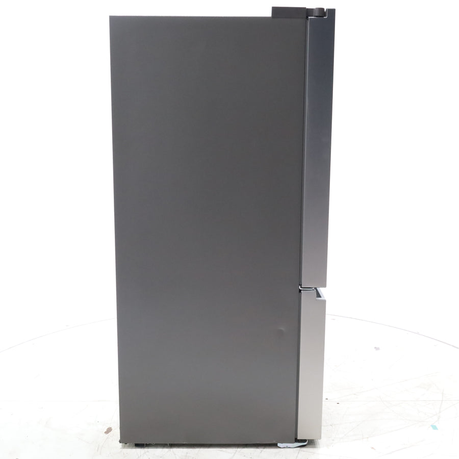 Fingerprint Resistant Brushed Steel ENERGY STAR Hisense 26.6 cu. ft. 3 Door French Door Refrigerator with Icemaker and Internal Water Dispenser - Scratch & Dent - Minor