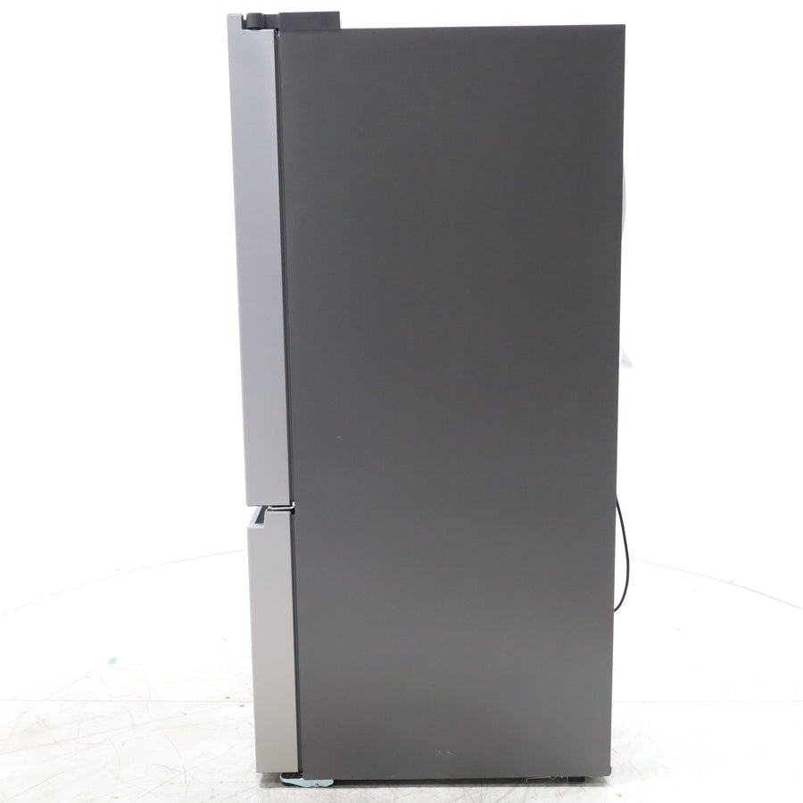Fingerprint Resistant Brushed Steel ENERGY STAR Hisense 26.6 cu. ft. 3 Door French Door Refrigerator with Icemaker and Internal Water Dispenser - Scratch & Dent - Minor