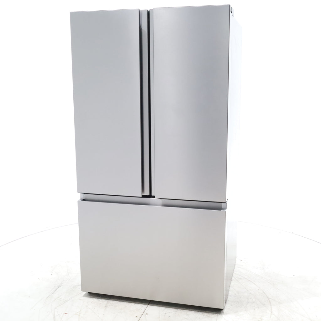 Pictures of Fingerprint Resistant Brushed Steel ENERGY STAR Hisense 26.6 cu. ft. 3 Door French Door Refrigerator with Icemaker and Internal Water Dispenser - Scratch & Dent - Minor - Neu Appliance Outlet - Discount Appliance Outlet in Austin, Tx