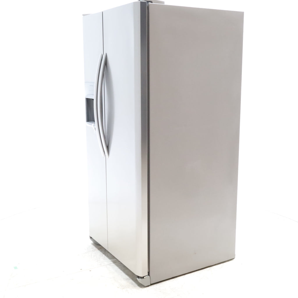 Pictures of 33 in. Wide Fingerprint-Resistant EasyCare Stainless Steel Frigidaire 22.1 cu. ft. Side by Side Refrigerator with External Ice and Water Dispenser - Certified Refurbished - Neu Appliance Outlet - Discount Appliance Outlet in Austin, Tx