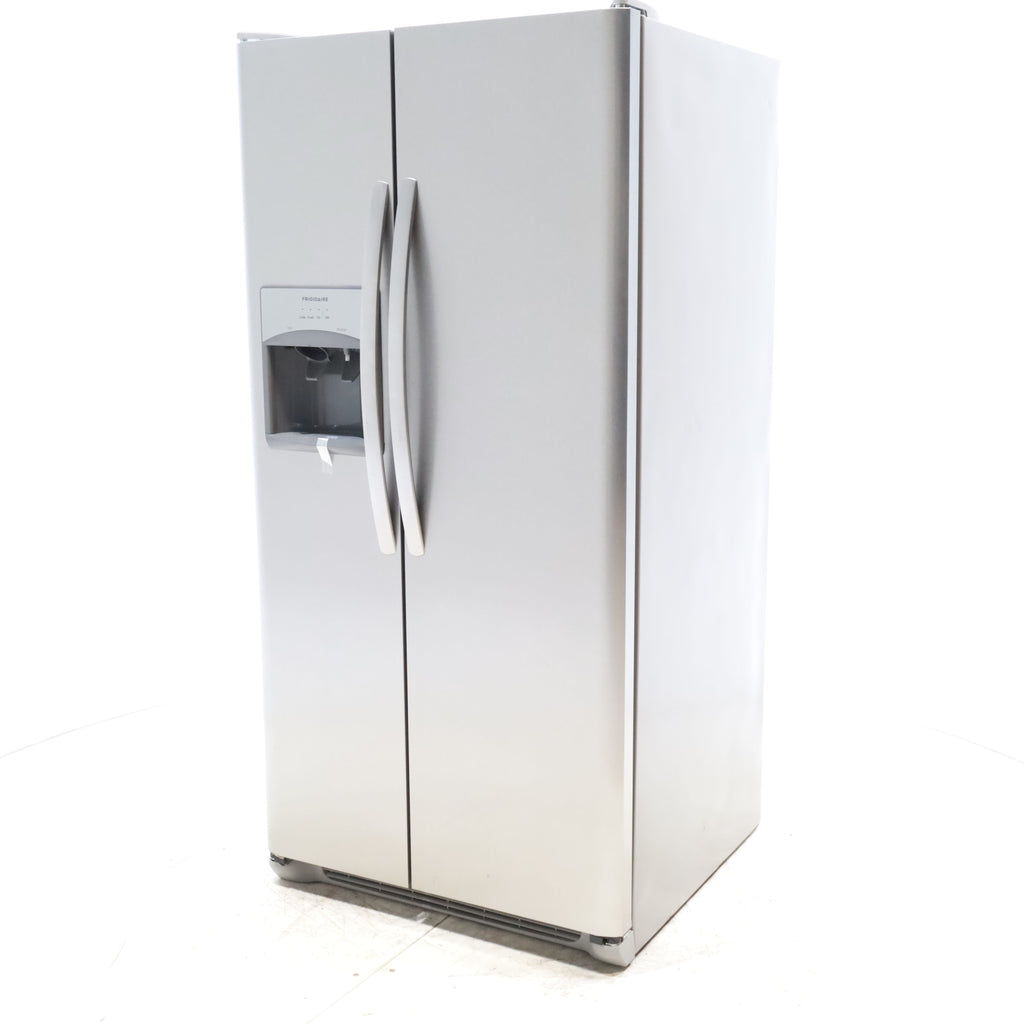 Pictures of 33 in. Wide Fingerprint-Resistant EasyCare Stainless Steel Frigidaire 22.1 cu. ft. Side by Side Refrigerator with External Ice and Water Dispenser - Certified Refurbished - Neu Appliance Outlet - Discount Appliance Outlet in Austin, Tx