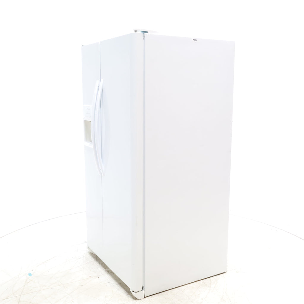 Pictures of Pearl White Frigidaire 25.5 cu. ft. Side by Side Refrigerator with Exterior Ice and Water Dispenser - Certified Refurbished - Neu Appliance Outlet - Discount Appliance Outlet in Austin, Tx