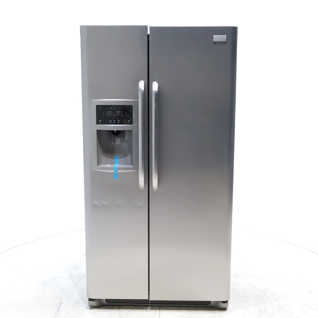 Pictures of Frigidaire Gallery ENERGY STAR 22.6 cu ft Counter Depth Stainless Steel Side by Sie Refrigerator with Ice and Water Dispenser - Certified Refurbished - Neu Appliance Outlet - Discount Appliance Outlet in Austin, Tx