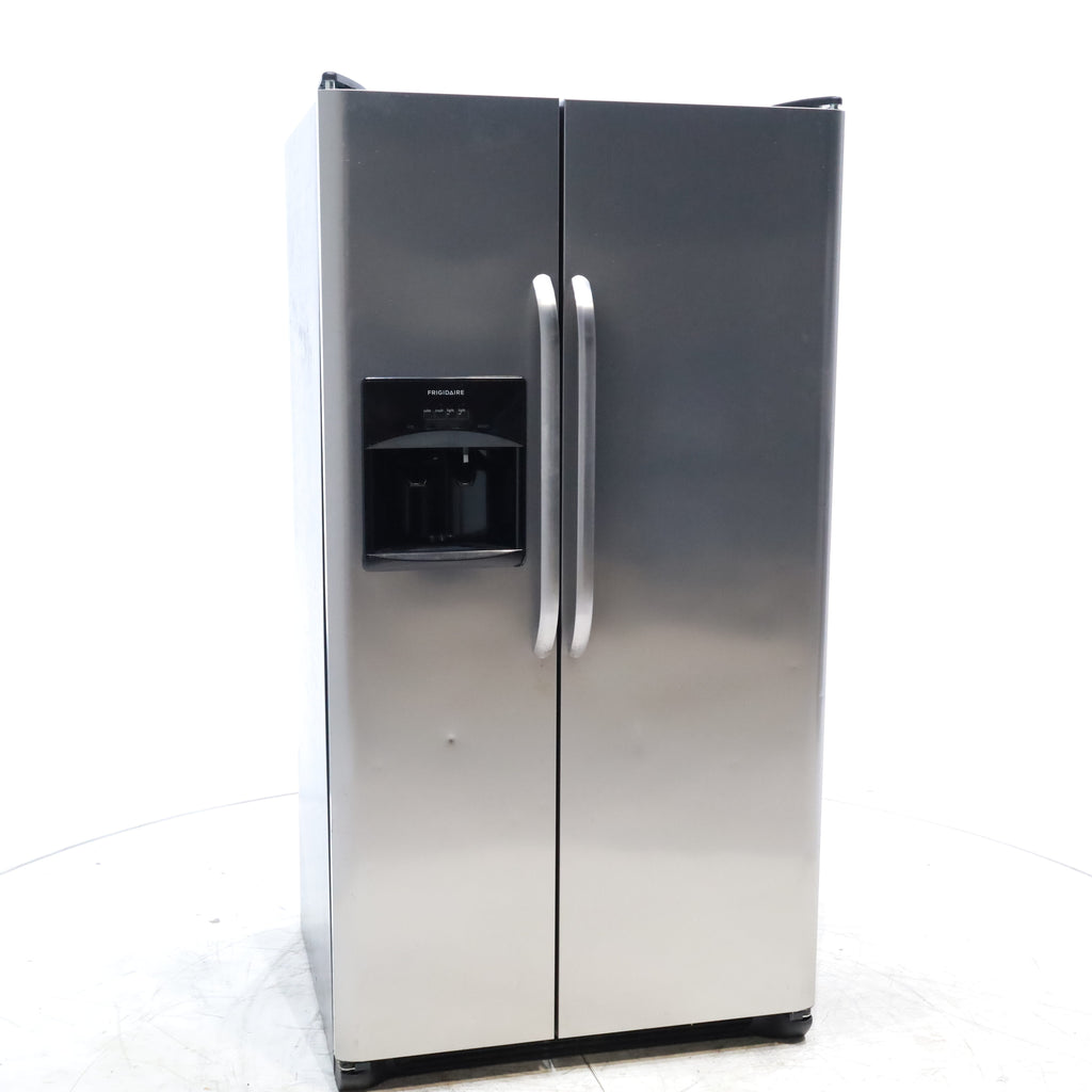 Pictures of Frigidaire Easy Care Stainless Steel 26 cu ft Side by Side Refrigerator with Ice and Water Dispenser - Certified Refurbished - Neu Appliance Outlet - Discount Appliance Outlet in Austin, Tx