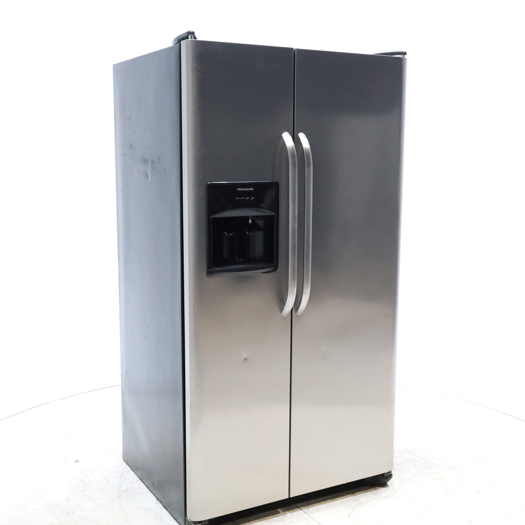 Pictures of Frigidaire Easy Care Stainless Steel 26 cu ft Side by Side Refrigerator with Ice and Water Dispenser - Certified Refurbished - Neu Appliance Outlet - Discount Appliance Outlet in Austin, Tx