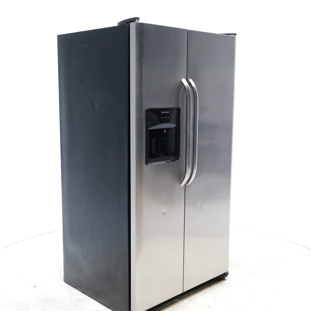 Pictures of Frigidaire Easy Care Stainless Steel 26 cu ft Side by Side Refrigerator with Ice and Water Dispenser - Certified Refurbished - Neu Appliance Outlet - Discount Appliance Outlet in Austin, Tx