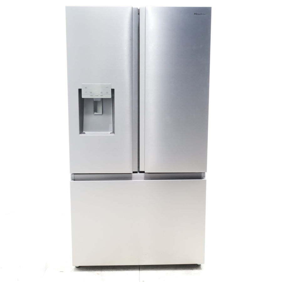 Hisense Fingerprint Resistant Stainless Steel PureFlat 25.4-cu ft ENERGY STAR French Door Refrigerator with Dual Ice Maker, Water - Scratch & Dent - Minor
